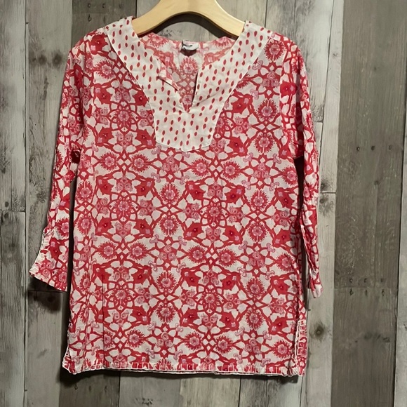 Girls Rikshaw Design Long-Sleeve Tunic Coverup - Picture 1 of 8